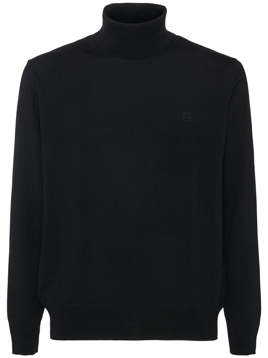 Wool turtleneck black sweater