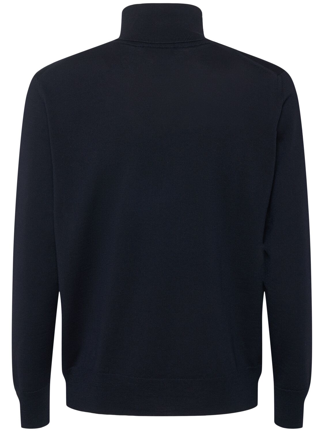 Wool turtleneck navy sweater